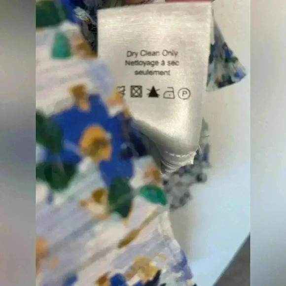 Veronica Beard Size 2 Blue & Green Cotton Abstract Ruffle Cap Sleeve Mini Dress - Picture 6 of 12